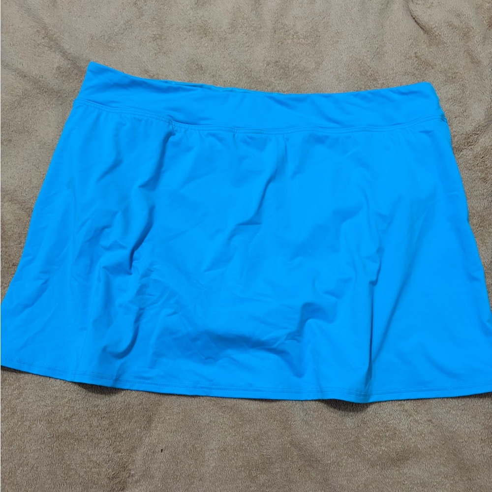 Lands' End NWOT Swim Skirt with Built-in Brief - Blue - Size 16